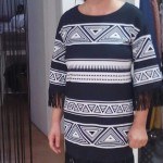 Vestido corto con mangas de A Garatuxa