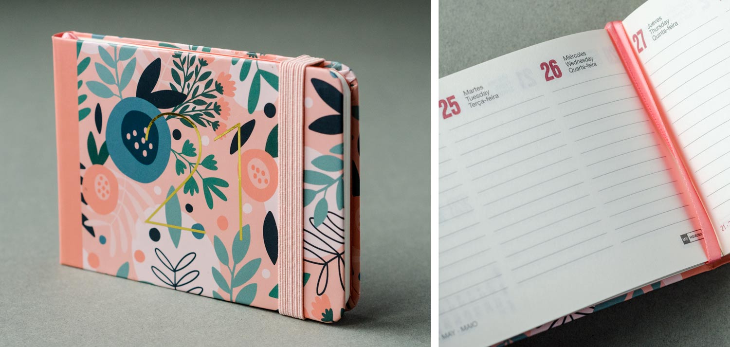 Agenda 2021 estampado floral