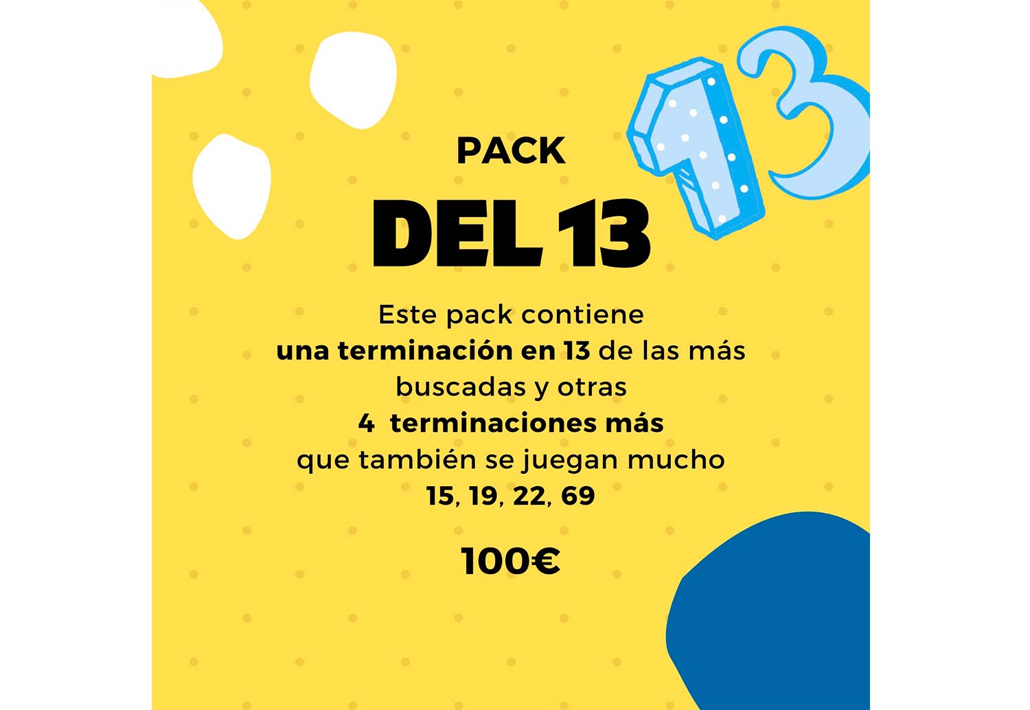 Pack del 13 navidad loteria