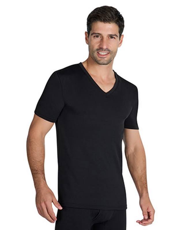 Camiseta de pico térmica Ysabel Mora en negro