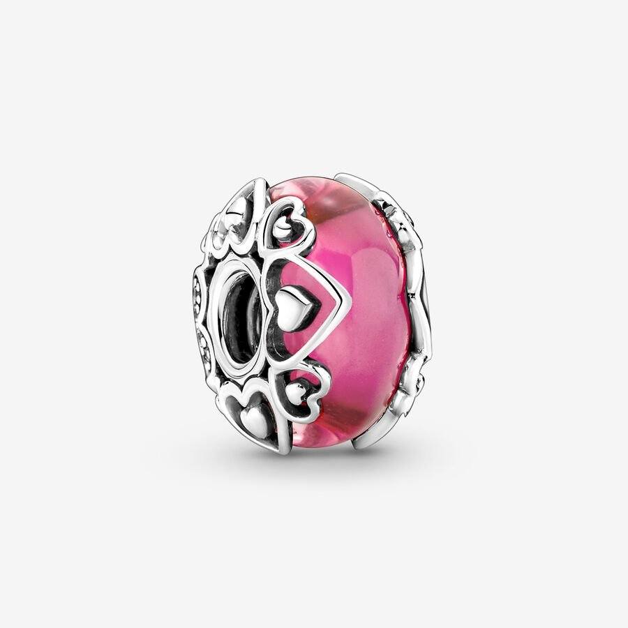 Pandora Charm Cristal de Murano Rosa Declara tu Amor