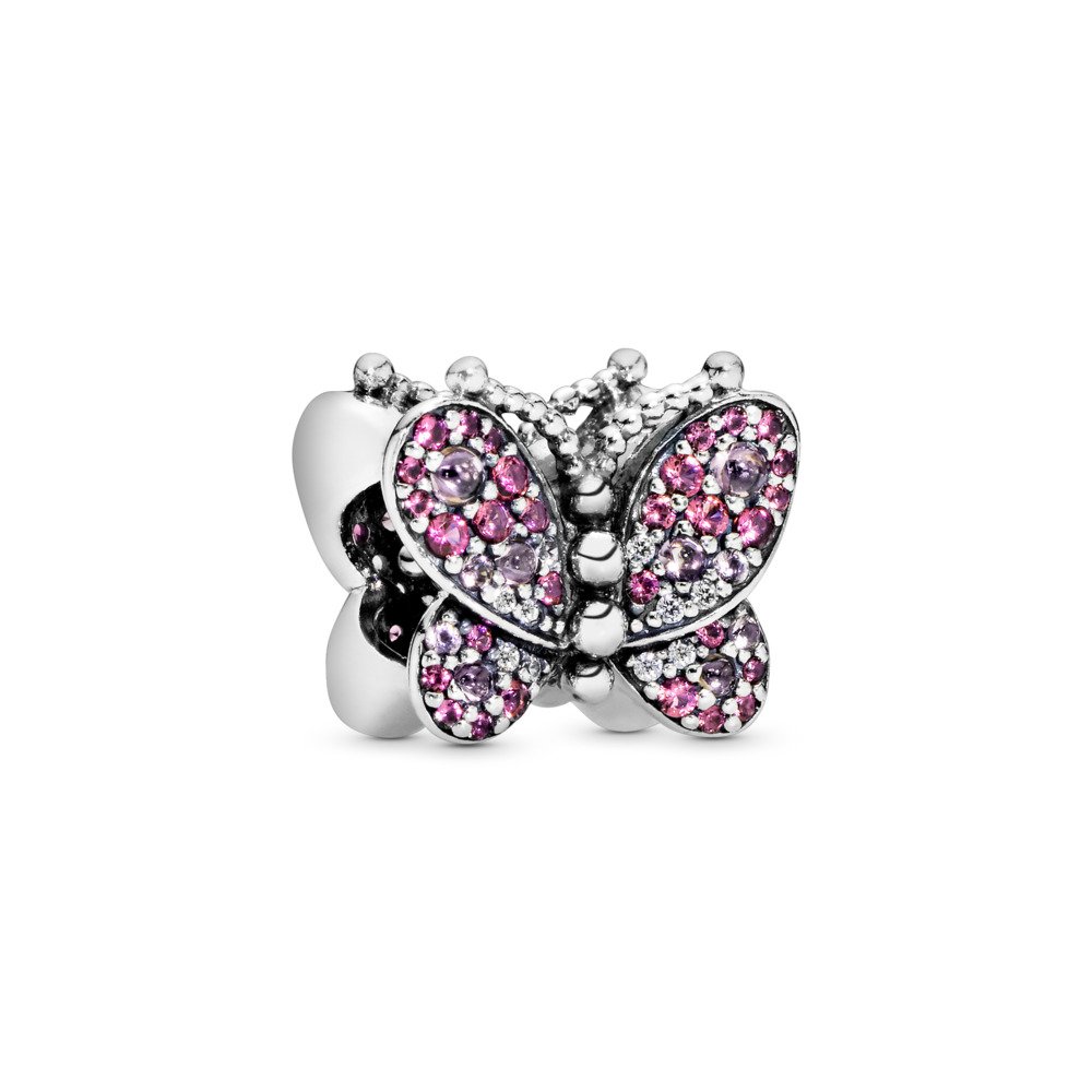 Pandora Charm en plata de ley Mariposa Rosa Deslumbrante