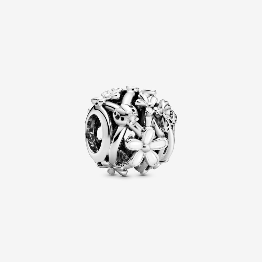 Pandora Charm bola flores emalte -