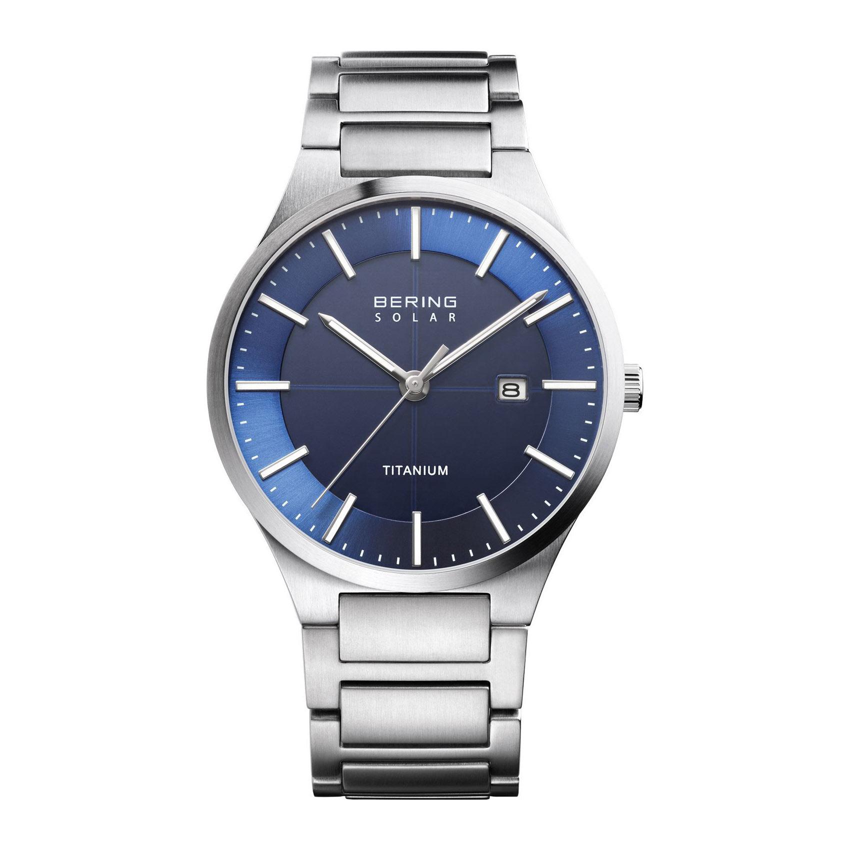 Reloj Bering titanium solar de hombre azul 15239 777 Maistendencia