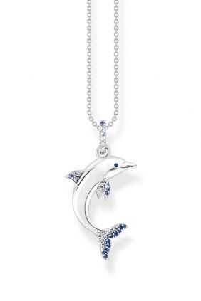 Cadena Thomas Sabo delfín con piedras azul