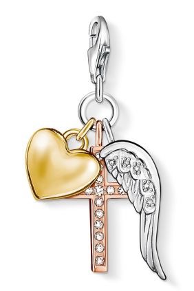 Comprar online Charm corazón, cruz y ala  Thomas Sabo