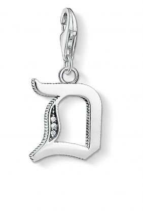 Colgante charm Thomas Sabo letra D plateada