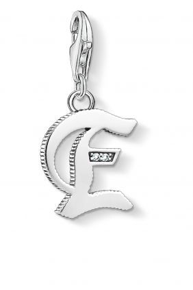 Colgante charm Thomas Sabo letra E plateada 1585