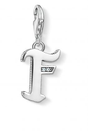 Colgante charm Thomas Sabo letra F plateada