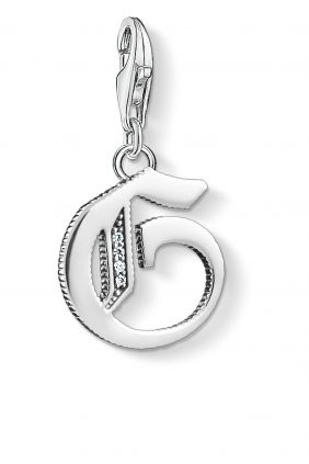 Colgante charm Thomas Sabo letra G plateada