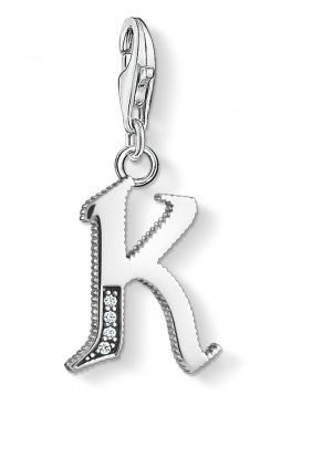 Colgante charm Thomas Sabo letra K plateada