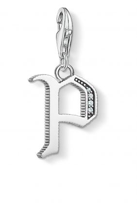 Colgante charm Thomas Sabo letra P plateada