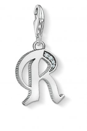 Colgante charm Thomas Sabo letra R plateada