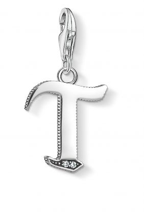 Colgante charm Thomas Sabo letra T plateada