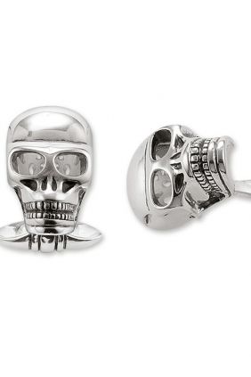 Gemelos Thomas Sabo Calavera Plata