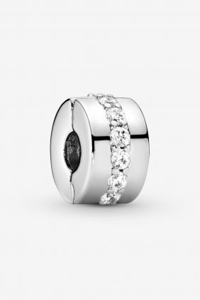 Pandora Charm plata Clip circonitas