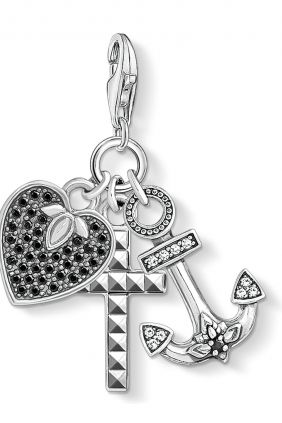 Thomas Sabo colgante charm cruz corazon ancla