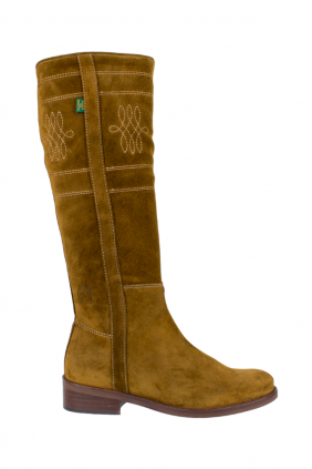 Bota Alta Con Cremallera y Bordados, Dakota Boots B12