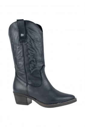 Bota Campera, de Piel, Repujada, Mustang, 58964