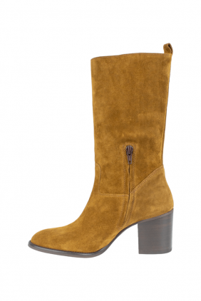 Bota Campera Mujer Marron Serraje Media caña con Tacon Dakota Boots DKT 12 CA