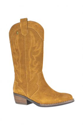 Bota Campera, Serraje, Bordados, Cremallera, Top3 23870