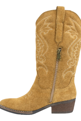 Botas Cowboy Mujer Beige en Piel - Top3 SS24727