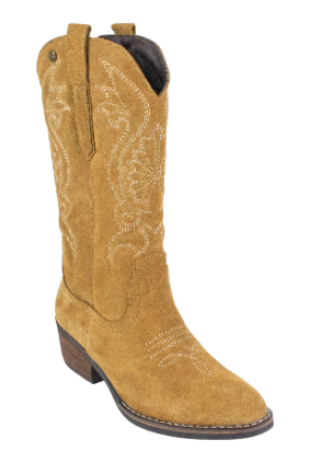 Botas Cowboy Mujer Beige en Piel - Top3 SS24727