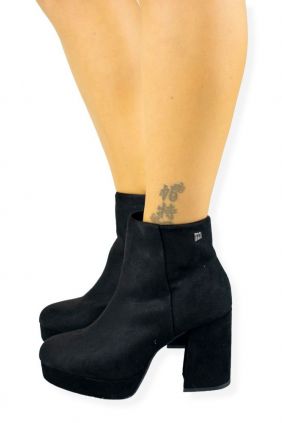 Botín con Tacón Ancho y Plataforma, Mustang, 57984, New Naomi