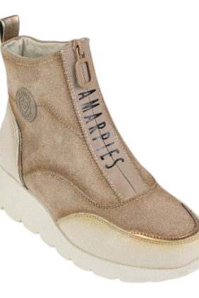 botin deportivo mujer con cremallera delantera - Amarpies AMD27098 