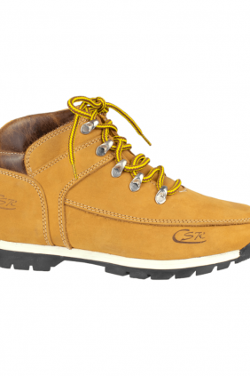 Botin Hombre Amarillo Piel Nobuck con Enganches Plateados