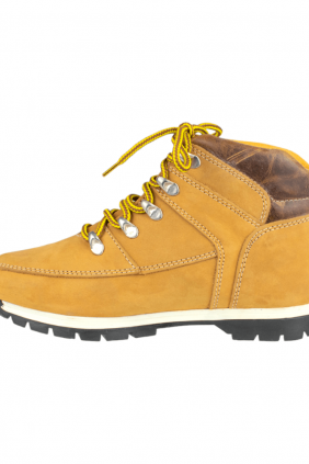 Botin Hombre Amarillo Piel Nobuck con Enganches Plateados