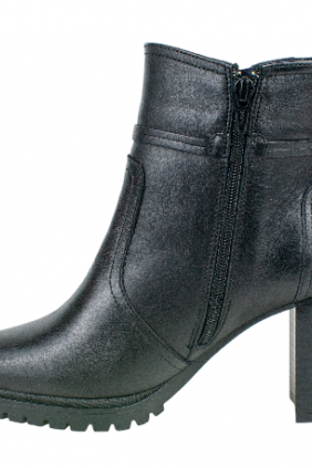 Botines de Tacón en Piel con Cremallera y Plantilla Extraíble - Baerchi 40400