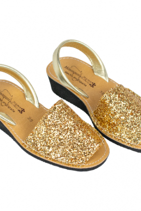 Menorquinas cuña Glitter Mujer 562