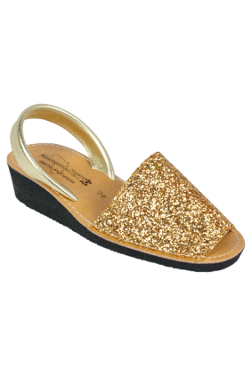 Menorquinas cuña Glitter Mujer 562
