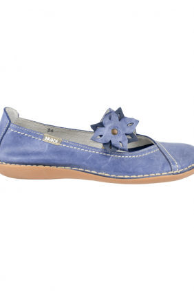 Merceditas de mujer Planas en piel con flor | Zapatos casuales