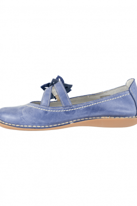 Merceditas de mujer Planas en piel con flor | Zapatos casuales