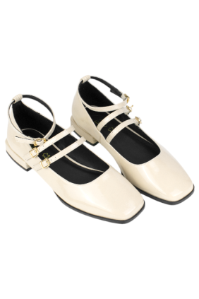 Merceditas Mujer Charol Beige en Piel Top3Top3 SA24680