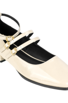 Merceditas Mujer Charol Beige en Piel Top3Top3 SA24680