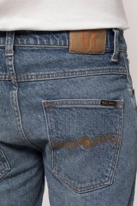 Pantalón Nudie Jeans Grim Tim Blue Age