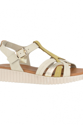 Sandalia Piel Piso Semi Plano,Cuello T Studio Scarpe SN132656