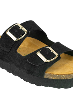 Sandalias 2 hebillas Mujer en piel - Autenti 11097