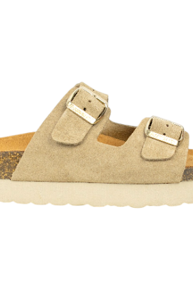 Sandalias 2 hebillas Mujer en piel - Autenti 11097