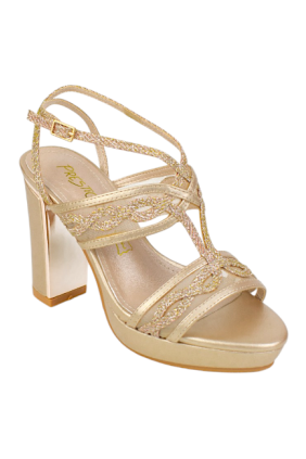 Sandalias de Fiesta con Tacón Ancho y Plantilla de Piel - Prestigio C-542