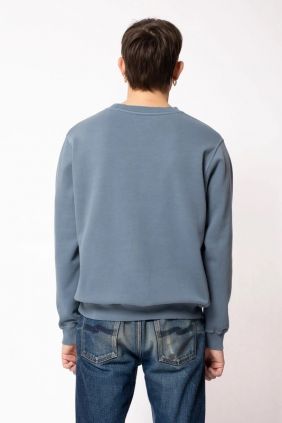 Sudadera Nudie Jeans Lasse Drink Blue 50s