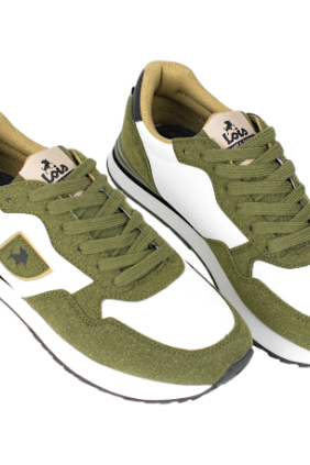 Zapatilas Lois en Blanco y Verde Casual - 64401