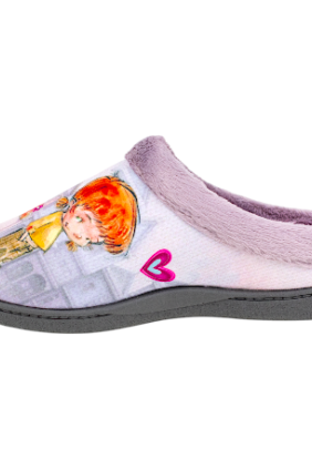 Zapatilla Casa Mujer Invierno Abierta Enamorados Plumaflex 12213