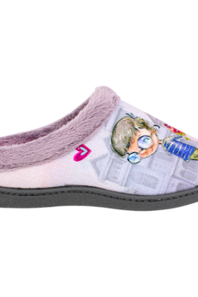 Zapatilla Casa Mujer Invierno Abierta Enamorados Plumaflex 12213