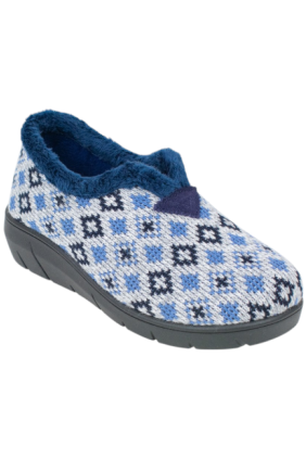 Zapatilla Casa Mujer Invierno Cerrada Cuña Lana Plumaflex 14231
