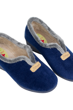 Zapatilla Casa Mujer Invierno Cerrada Lisa Cuña Media J.Ortega 1840