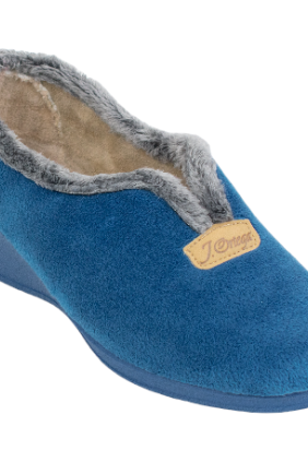 Zapatilla Casa Mujer Invierno Cerrada Lisa Cuña Media J.Ortega 1840